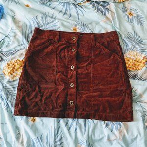 J Crew Brown Corduroy Skirt